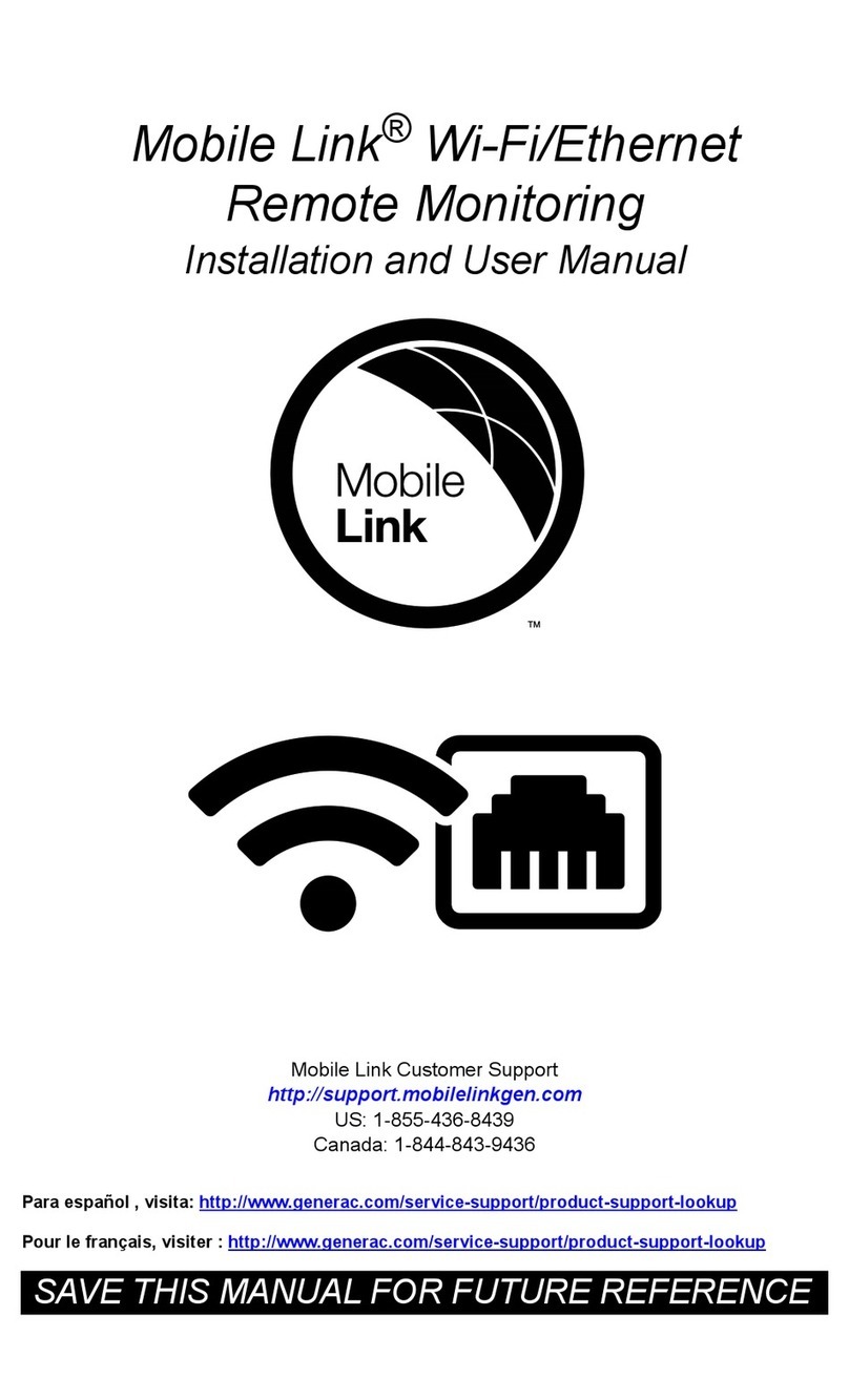 Generac Power Systems Mobile Link Unit Installation and user manual