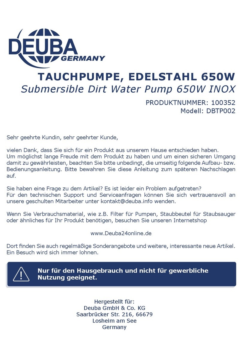 Deuba DBTP002 User manual