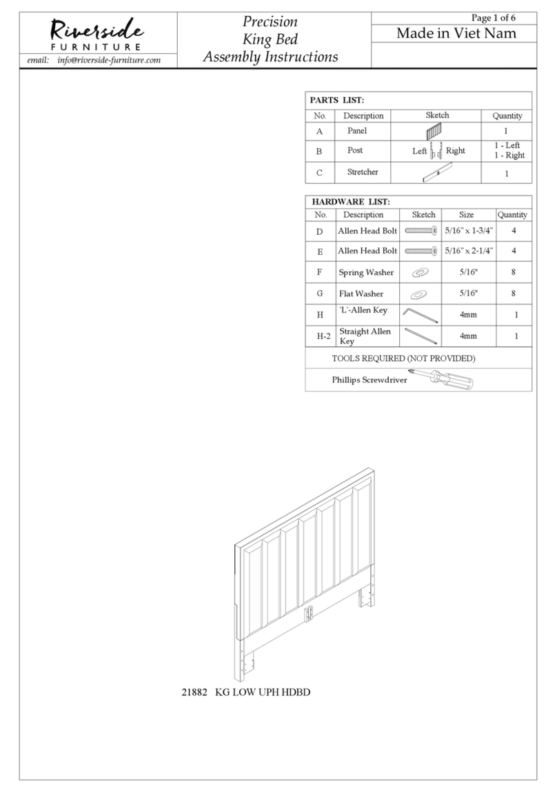 Riverside Furniture Precision King Bed Assembly instructions