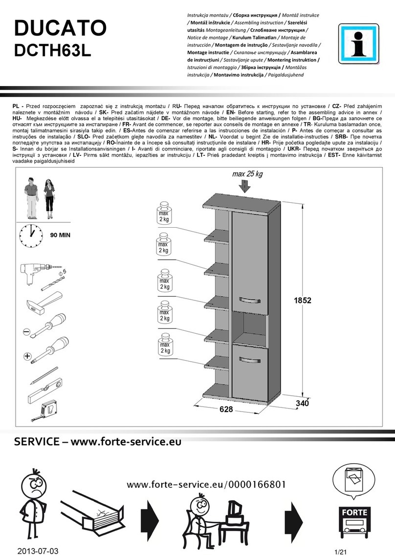 Wohnorama DUCATO DCTH63L Assembling Instruction Wohnorama DUCATO DCTH63L Assembling Instruction