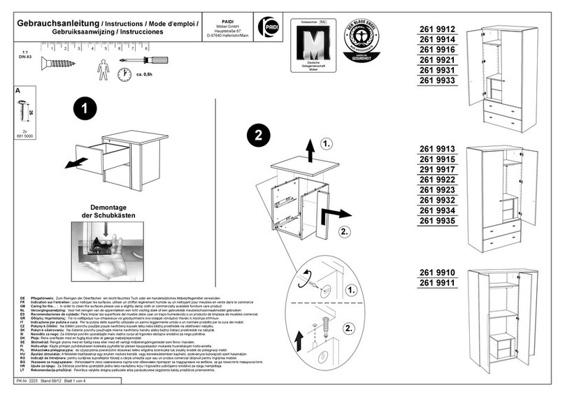 PAIDI 261 9912 instructions