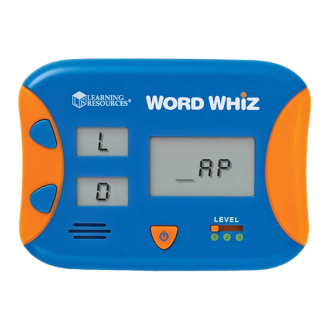 Learning Resources Word Whiz Electronic Flash Card User manual