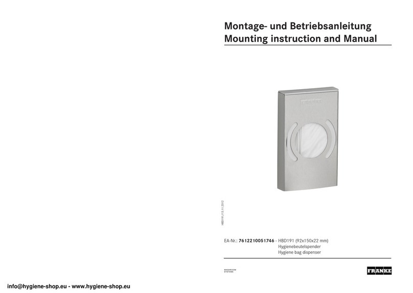 Franke 7612210051746 Mounting instruction and Manual