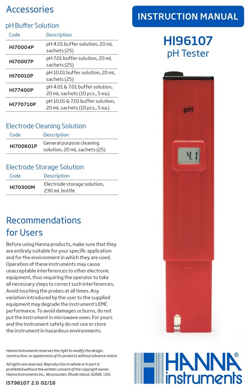 Hanna Instruments HI96107 User manual
