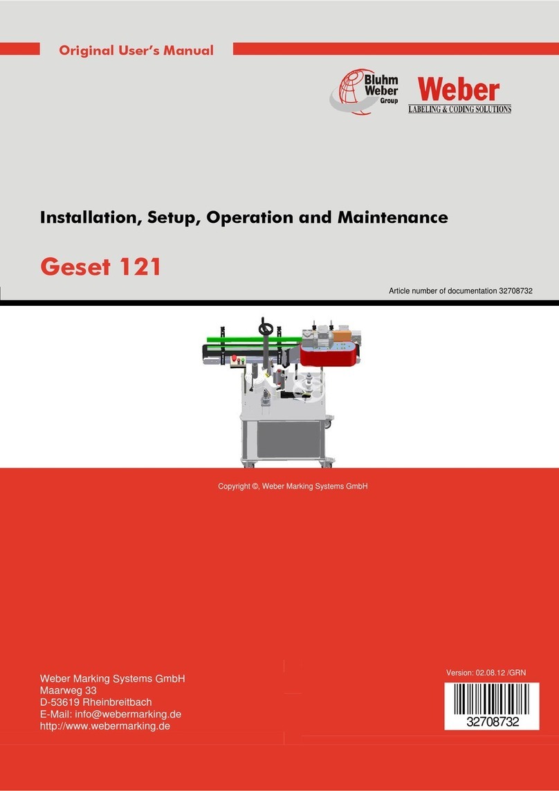 Weber Geset 121 User manual