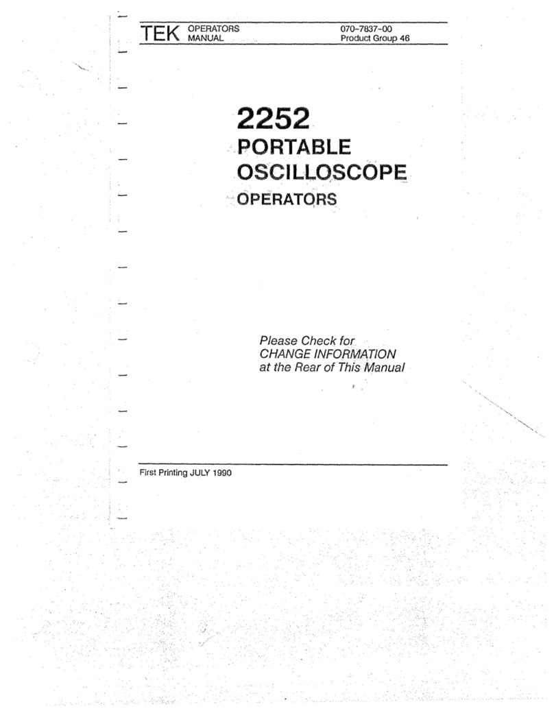 Tektronix 2252 User manual