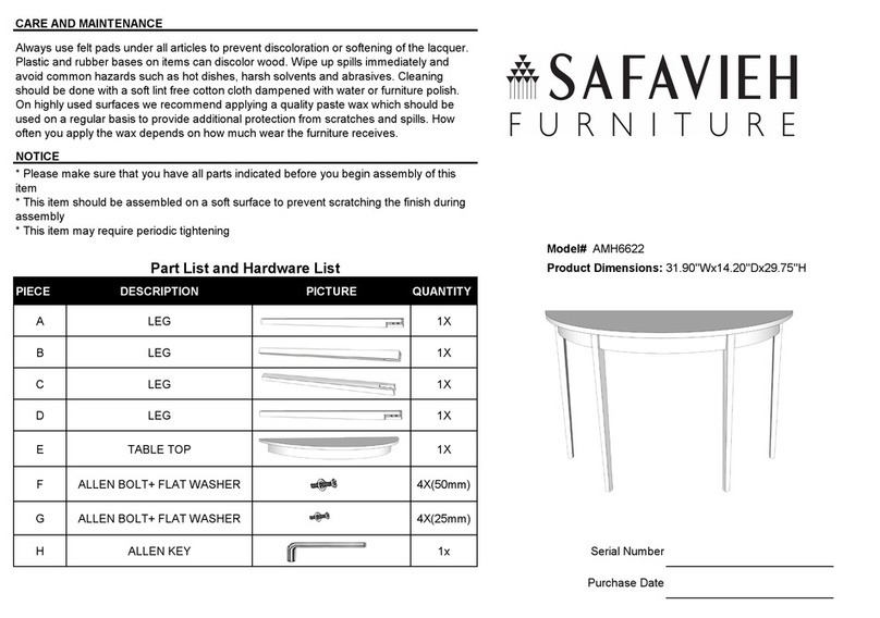 Safavieh AMH6622 User manual Safavieh AMH6622 User manual