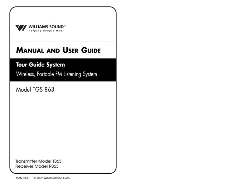 Williams Sound TGS 863 Manual and user guide