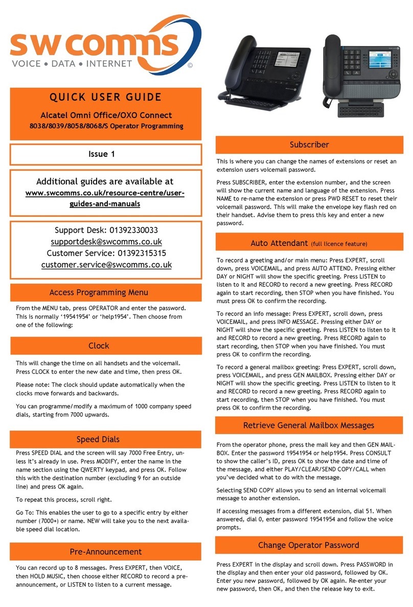 Alcatel Omni Office Instruction manual