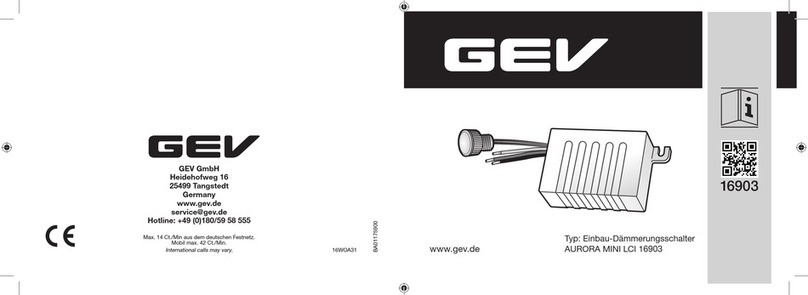 GEV AURORA MINI LCI 16903 manual