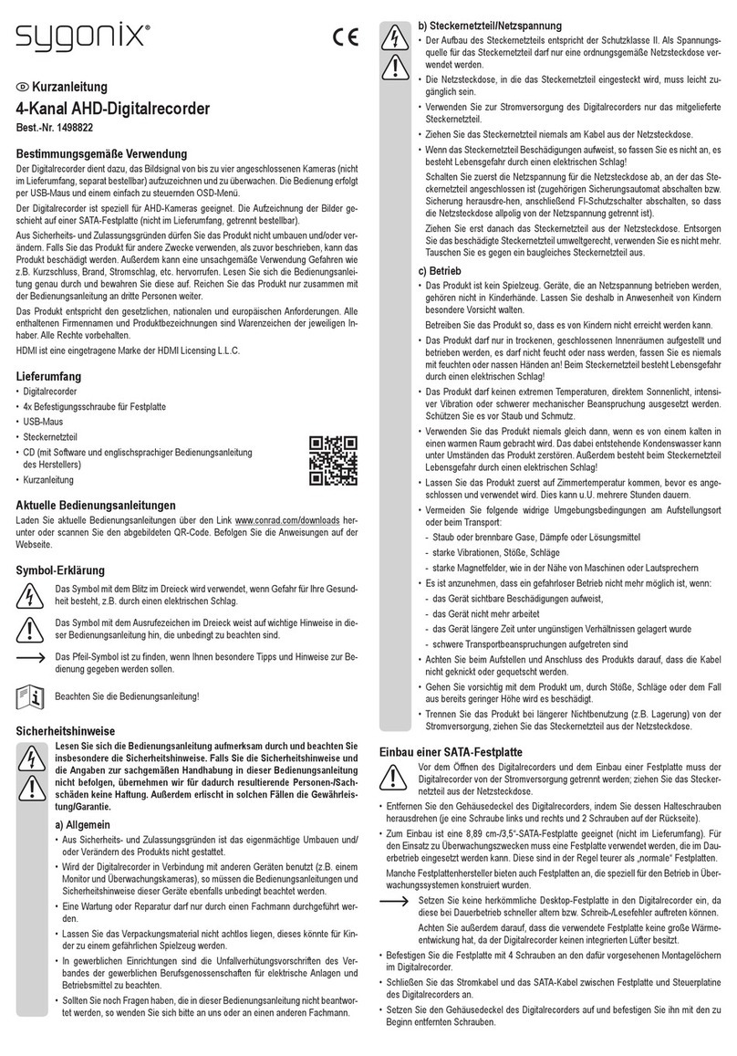 Sygonix 1498822 quick guide