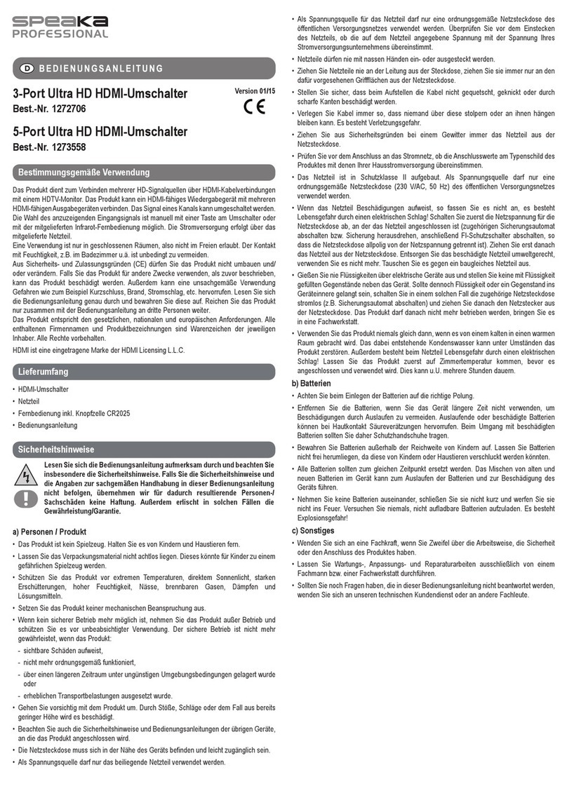Speaka Professional 1272706 operating instructions Speaka Professional 1272706 operating instructions