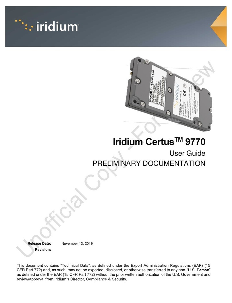 Iridium Certus 9770 User manual