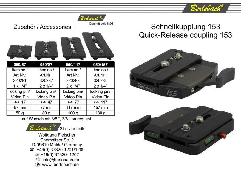Berlebach 153 050/57 quick start guide