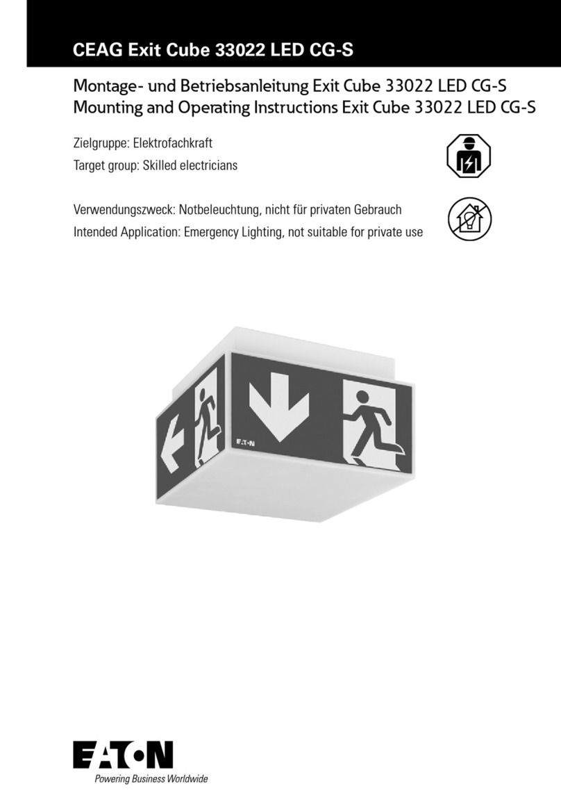 Eaton Exit Cube Mounting and operating instructions