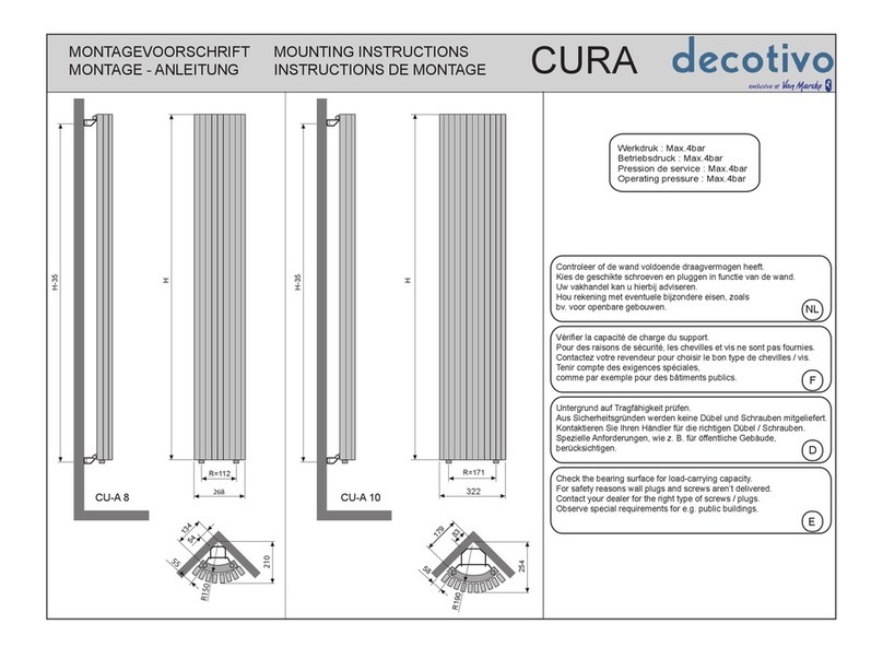 decotivo CURA CU-A 8 Mounting instructions