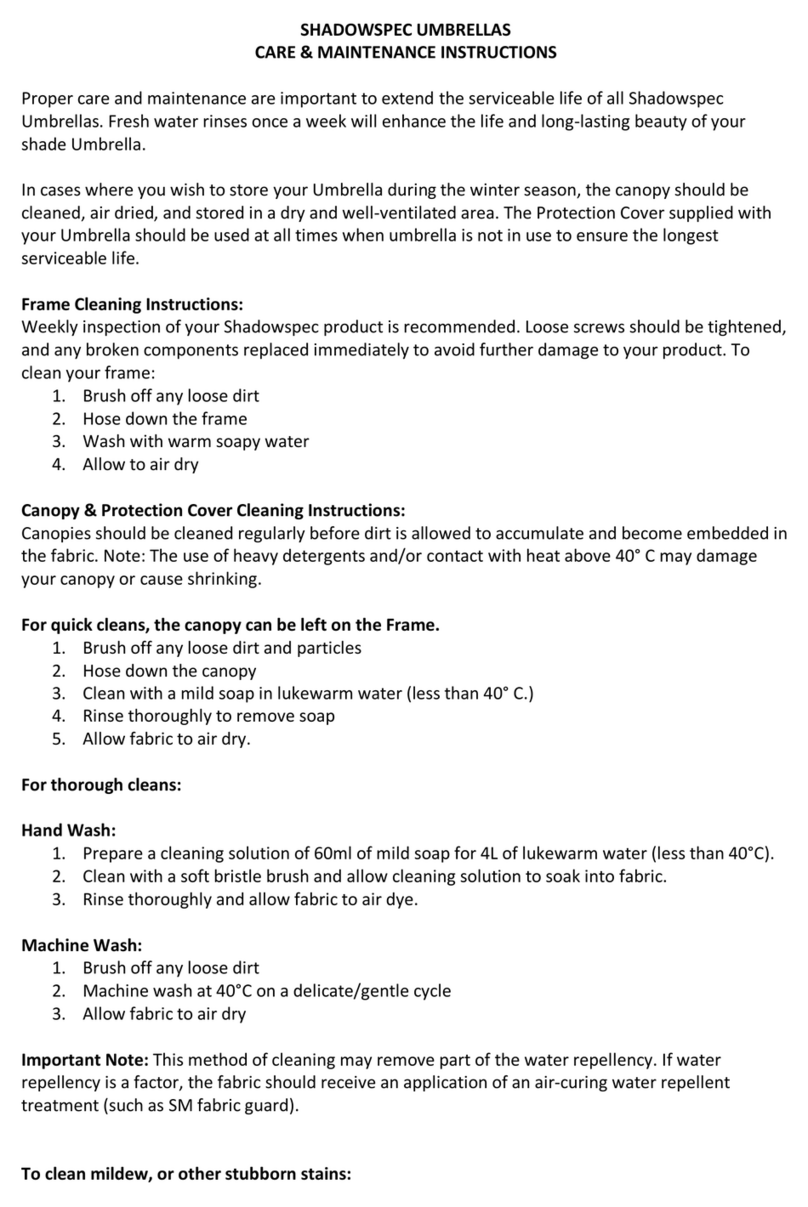Shadowspec UMBRELLAS Maintenance manual