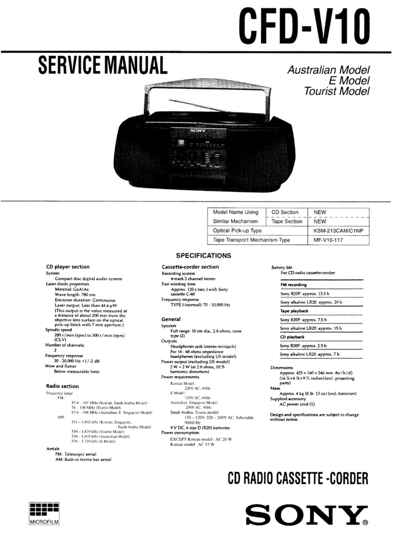 Sony CFD-V10 Service manual