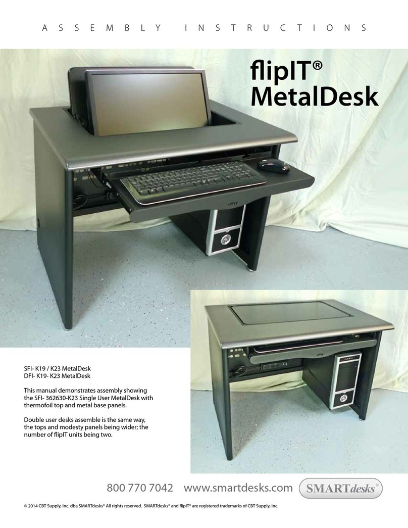 SMARTdesks flipIT MetalDesk PL-SFI-DFI-LM-FM User manual