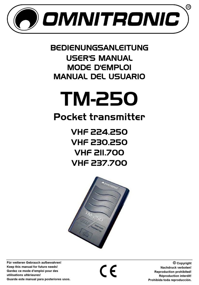 Omnitronic TM-250 User manual Omnitronic TM-250 User manual