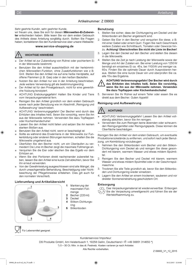 DS Produkte Z 09900 instructions