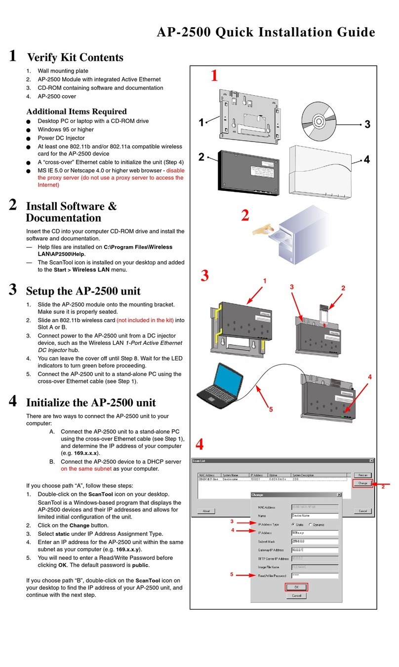 Proxim ORiNOCO AP-2500 Quick installation guide