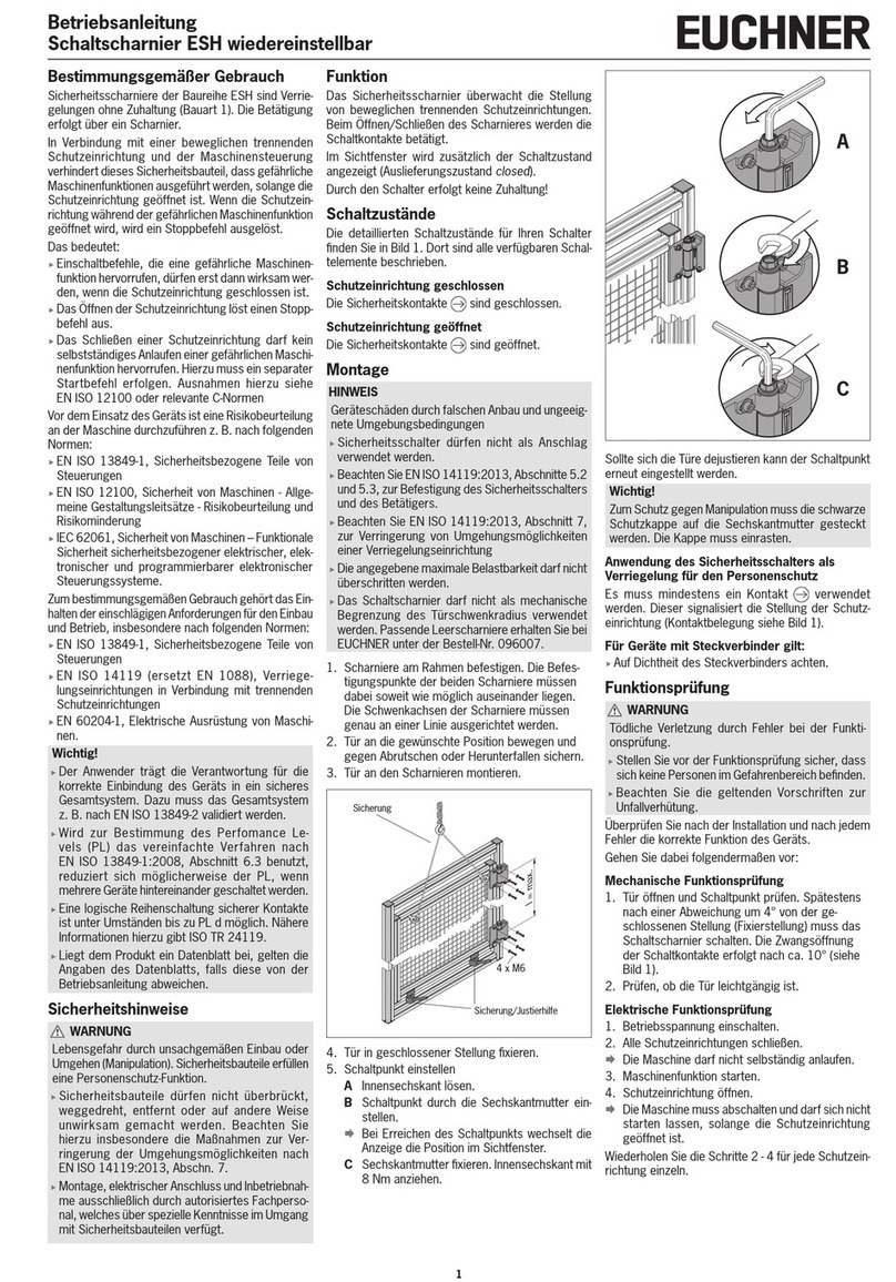 EUCHNER ESH Series User manual
