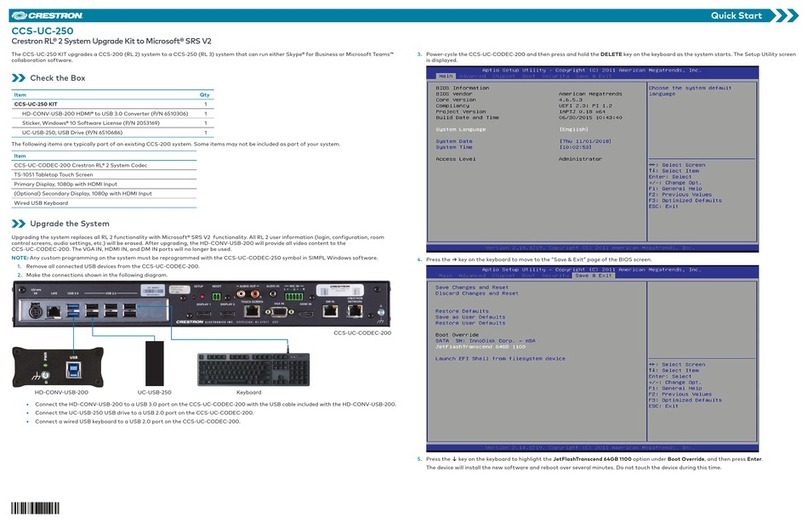 Crestron CCS-UC-250 User manual Crestron CCS-UC-250 User manual