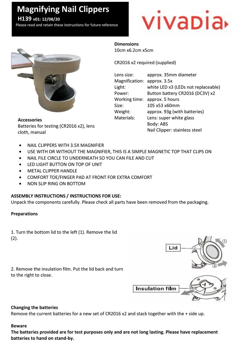 Vivadia H139 instructions