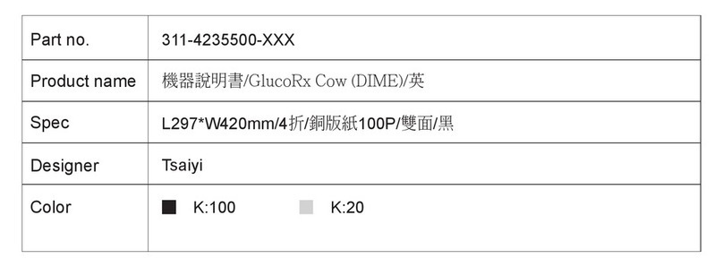 GlucoRx TD-4235E operation instruction