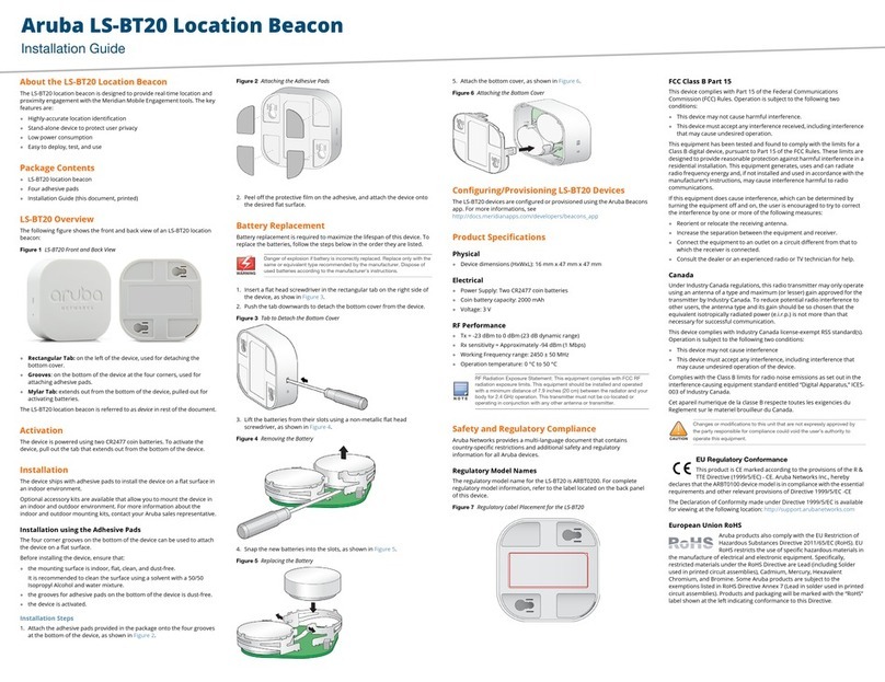 Aruba LS-BT20 installation guide