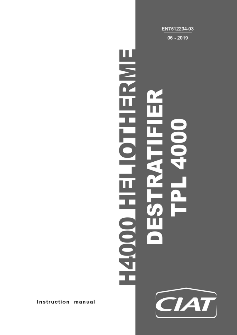 CIAT DESTRATIFIER TPL 4000 instruction manual