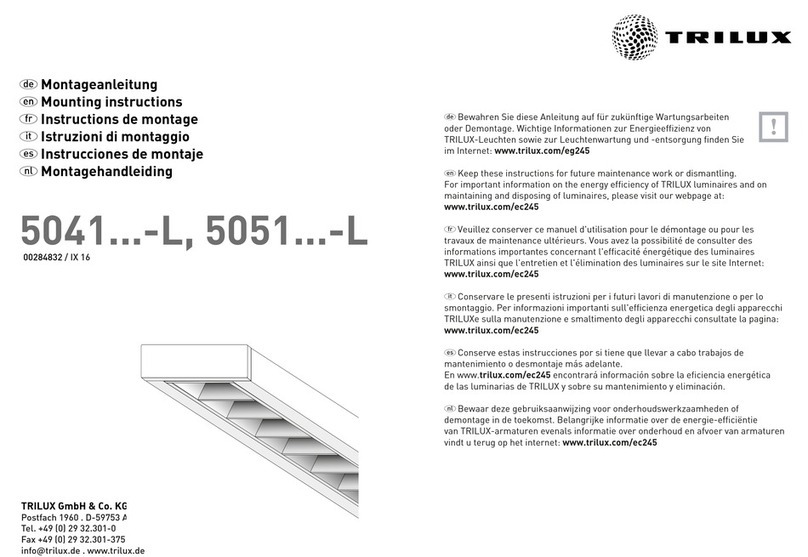 Trilux 5041 L Series Mounting instructions