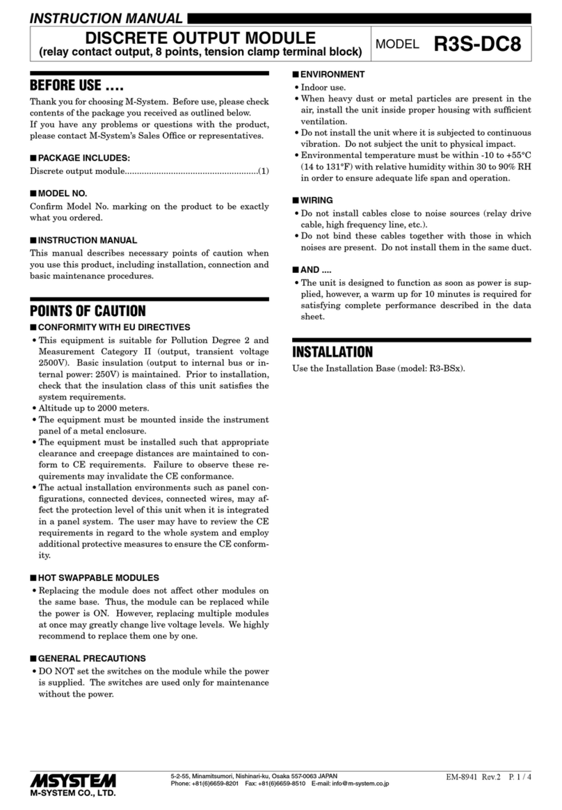 M-system R3S-DC8 instruction manual
