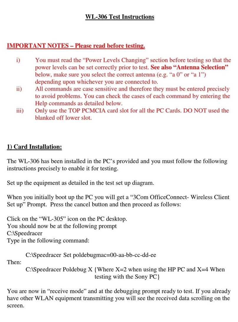 3Com WL-306 User manual