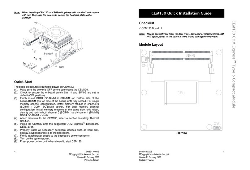 AXIOMTEK CEM130 User manual