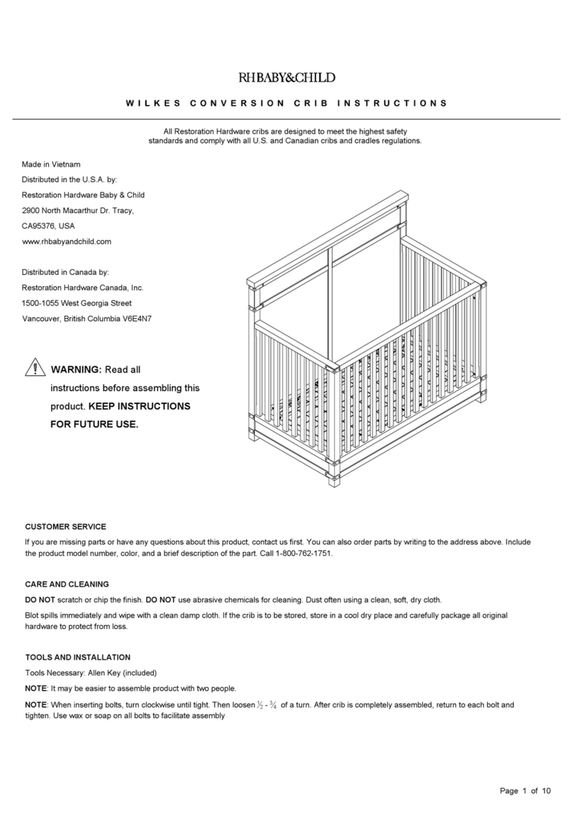 RH Baby&child WILKES CONVERSION CRIB instructions