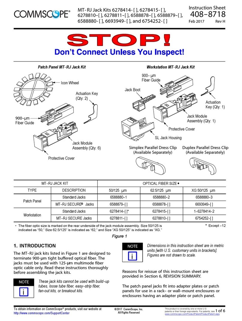 CommScope MT- RJ 6278414 Series instruction sheet