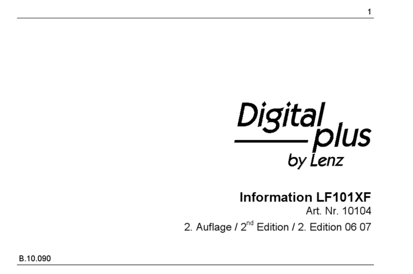 Lenz Digital plus LF101XF manual
