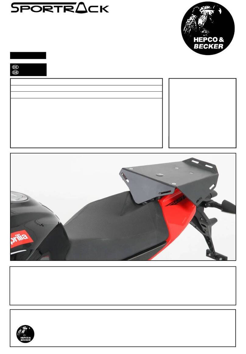 hepco & becker Sportrack 670701 00 01 quick start guide