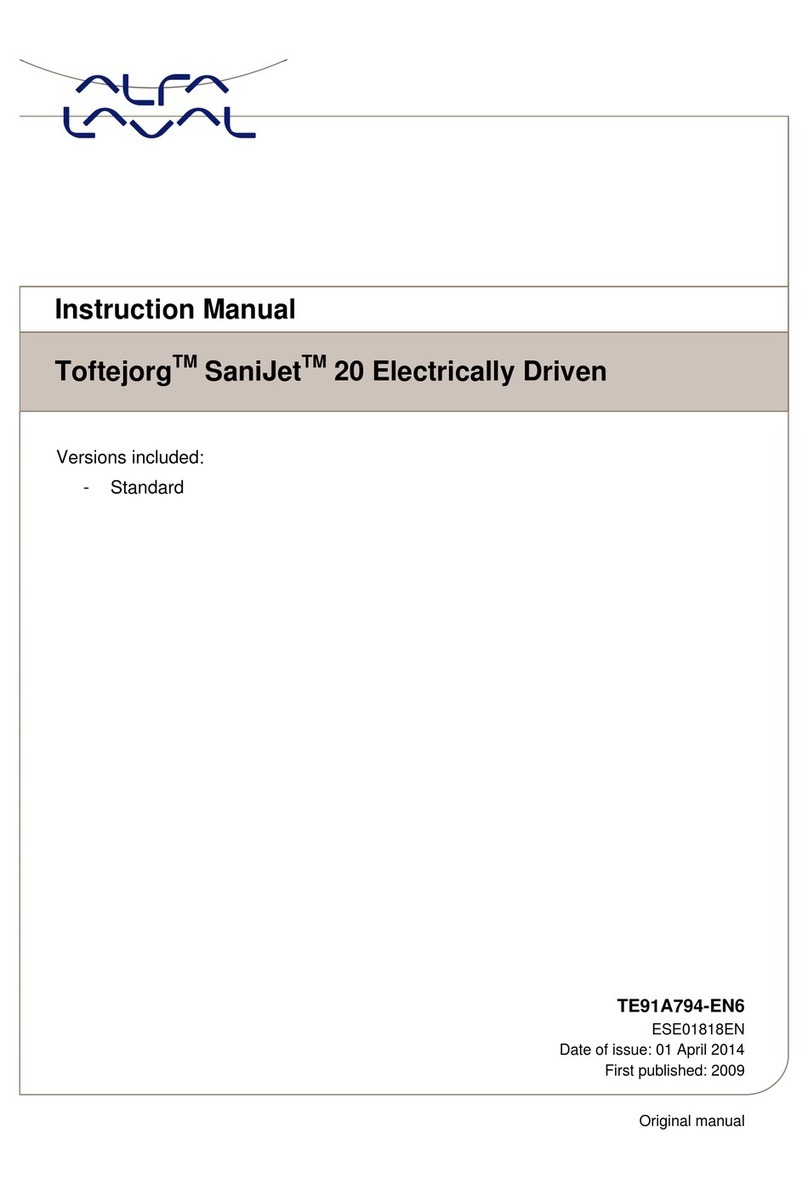 Alfalaval Toftejorg SaniJet 20 User manual