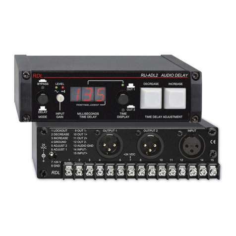 RDL RACK-UP Series Installation & operation