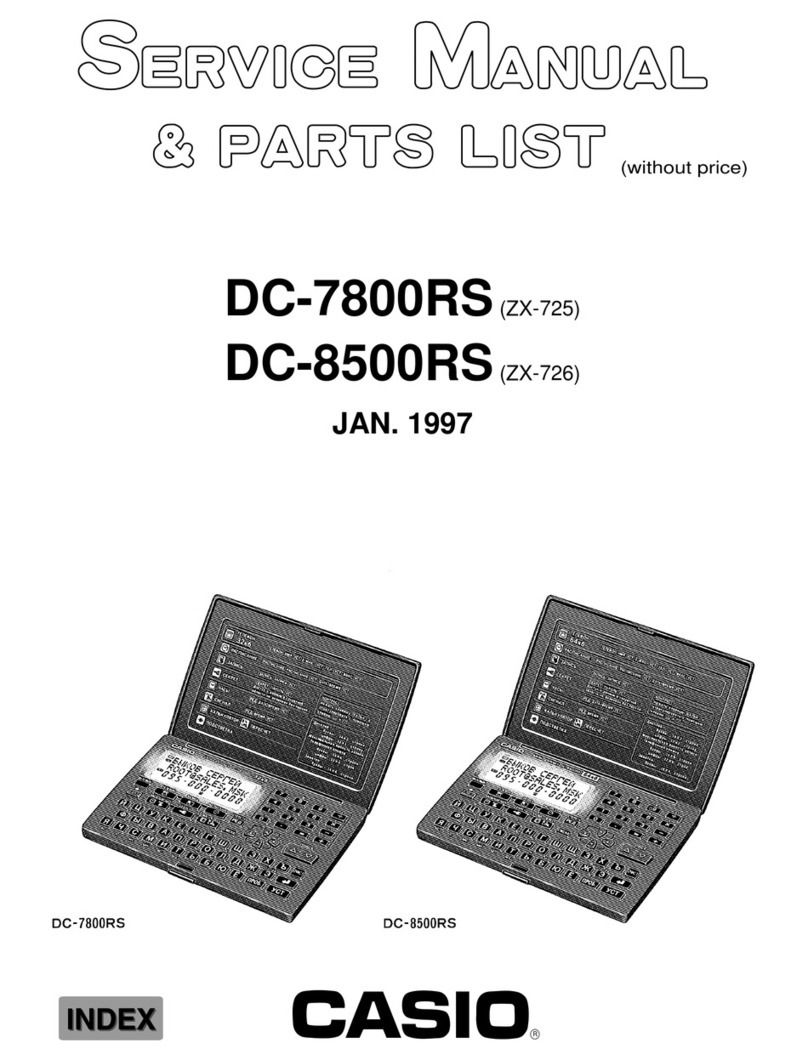 Casio DC-7800RS Troubleshooting guide Casio DC-7800RS Troubleshooting guide