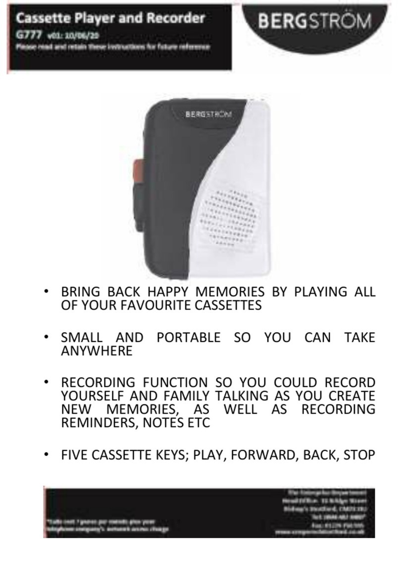 Bergstrom G777 Instructions for use