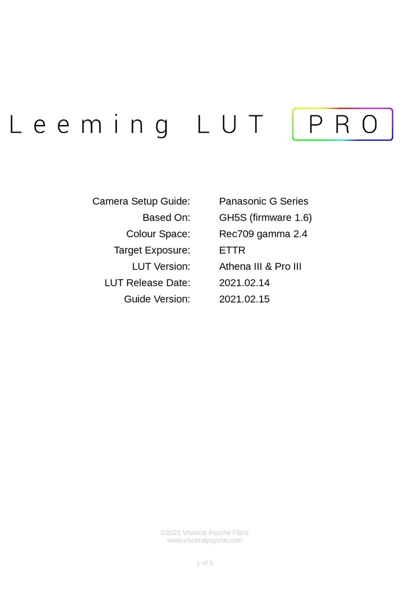 Visceral Psyche Films LUT Athena III User manual Visceral Psyche Films LUT Athena III User manual