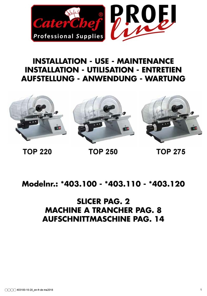 Cater Chef PROFI line TOP 220 Installation - use - maintenance Cater Chef PROFI line TOP 220 Installation - use - maintenance
