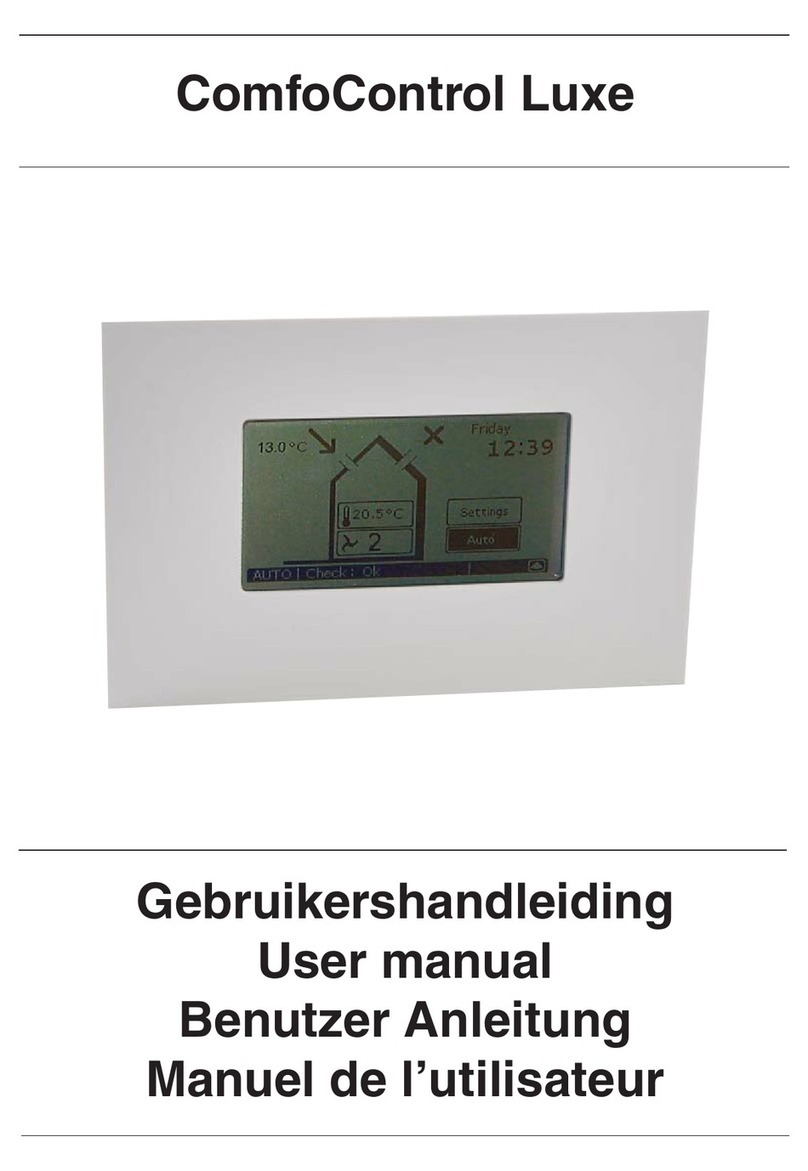 Zehnder Rittling ComfoControl Luxe user manual Zehnder Rittling ComfoControl Luxe user manual