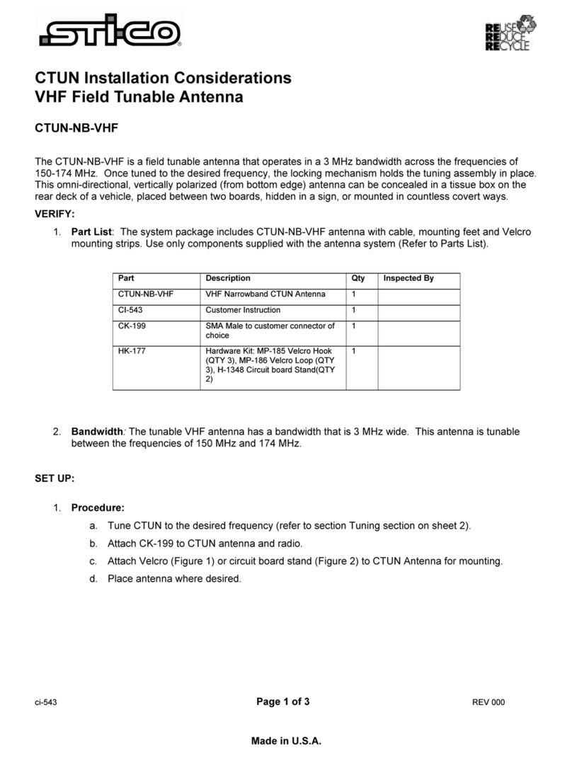 STI-CO CTUN-NB-VHF Installation Considerations