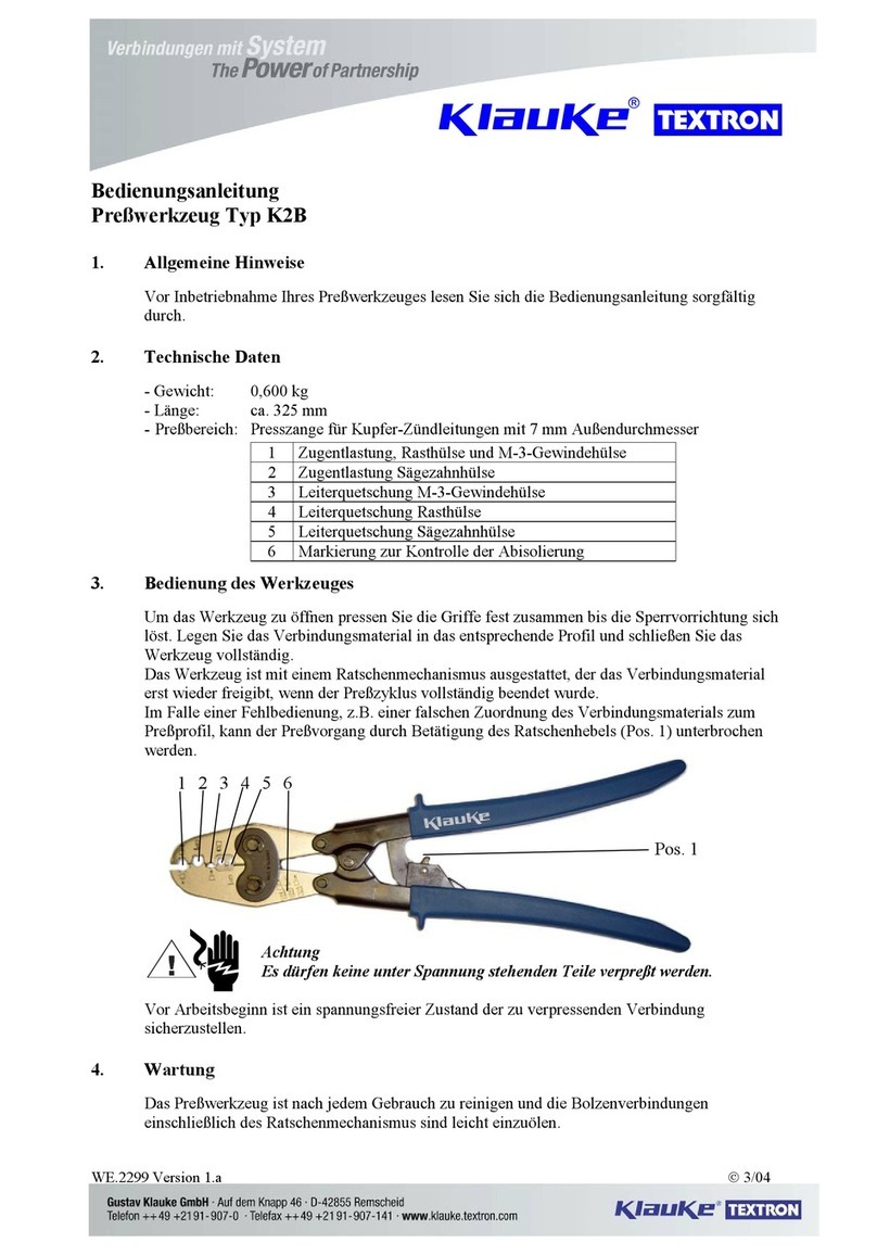 Textron Klauke K2B User manual