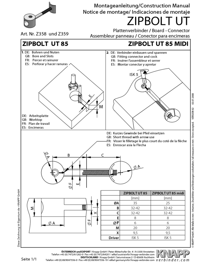knapp ZIPBOLT UT 85 Construction manual